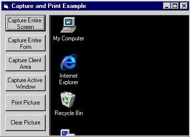 Capture and Print a Form, the Screen, or any Window.